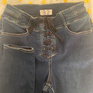 free People new without tag Jean lace up the front 32 waist